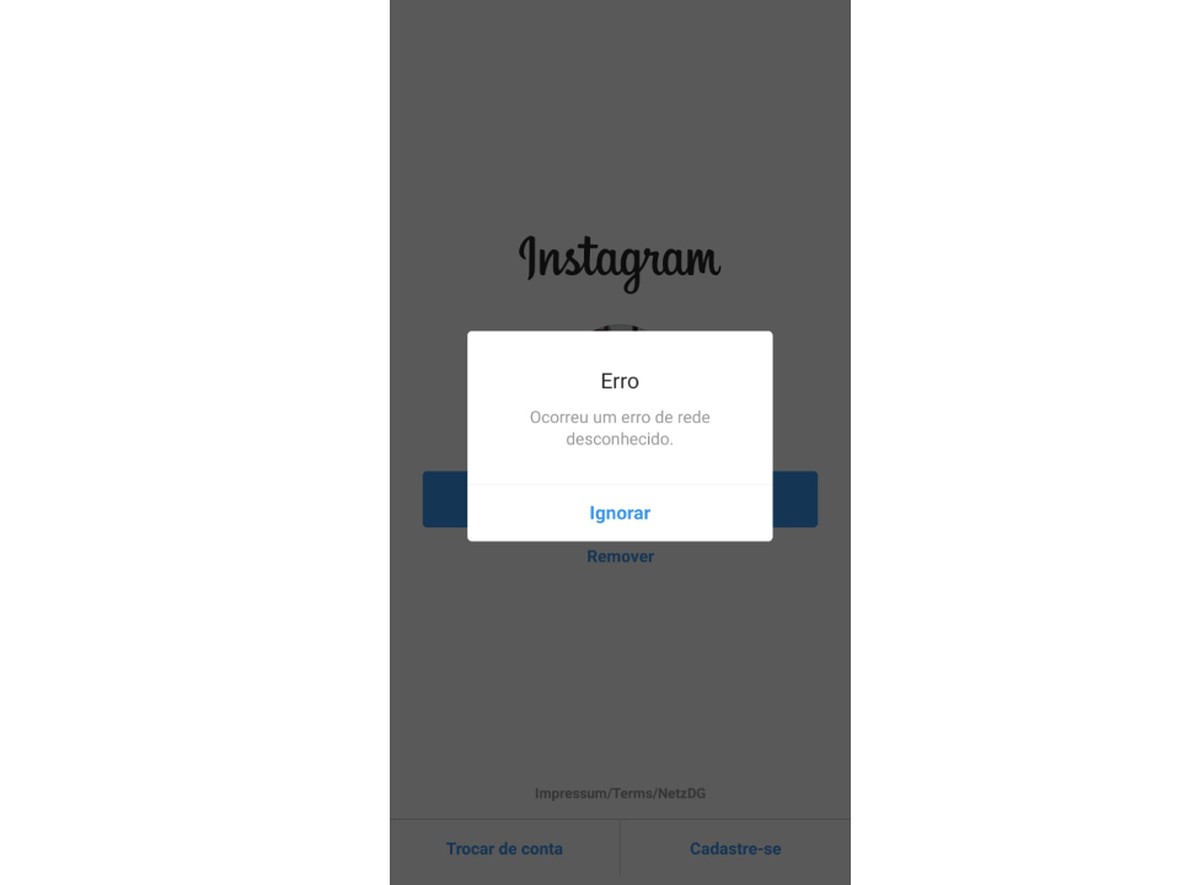 Kesalahan jaringan tidak dikenal?  Instagram dan Facebook mengalami masalah saat masuk