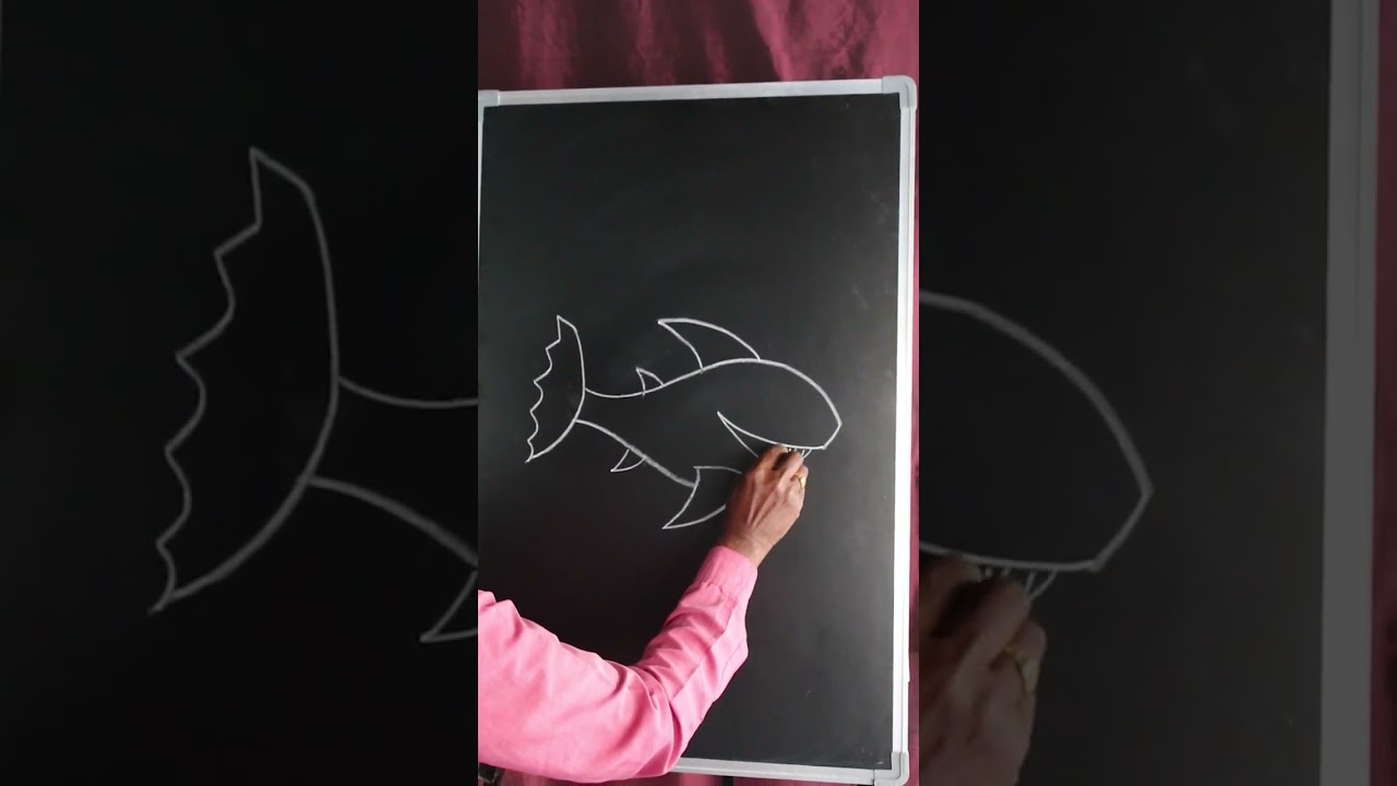 målarbild haj