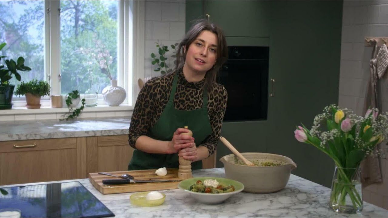 pastasallad med pesto