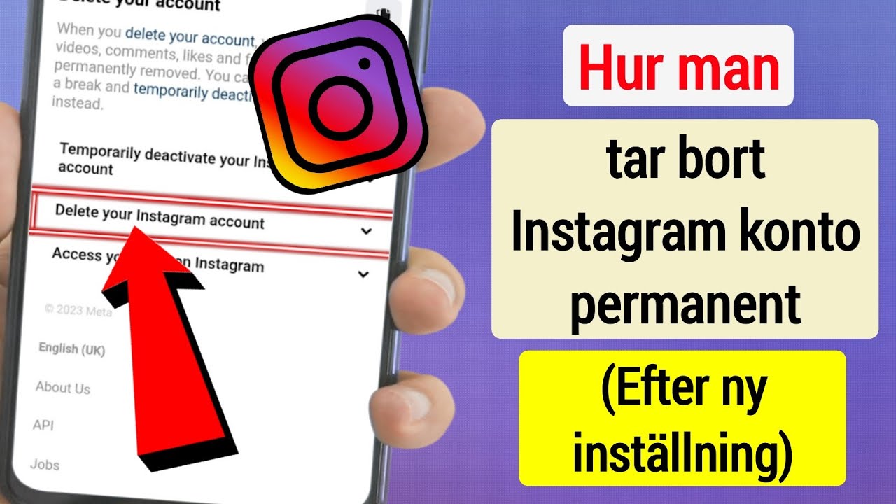 ta bort instagram
