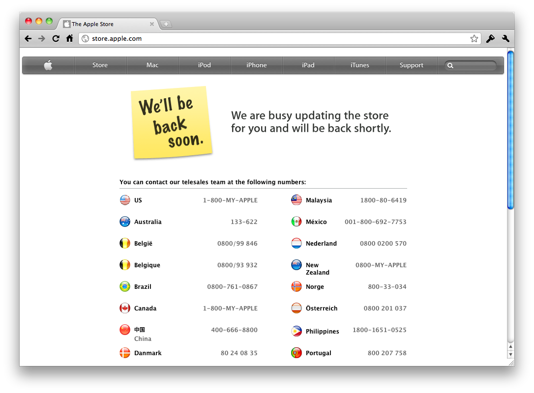 بعد شائعات حول تحديثات iMacs ، تمت إزالة متاجر Apple Online صباح اليوم [atualizado]