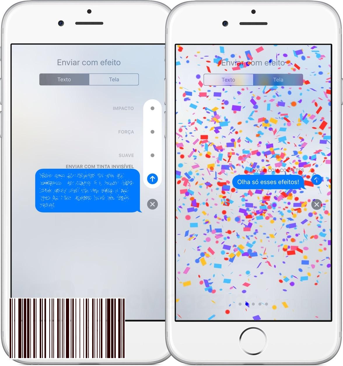 التأثيرات في iOS 10 iMessage