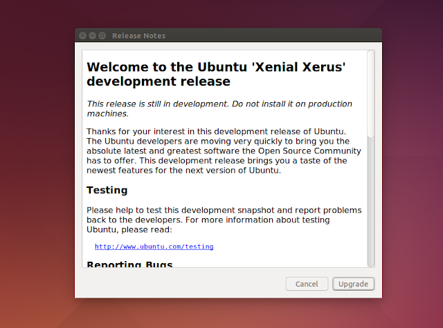 تحديث Ubuntu 16.04 LTS