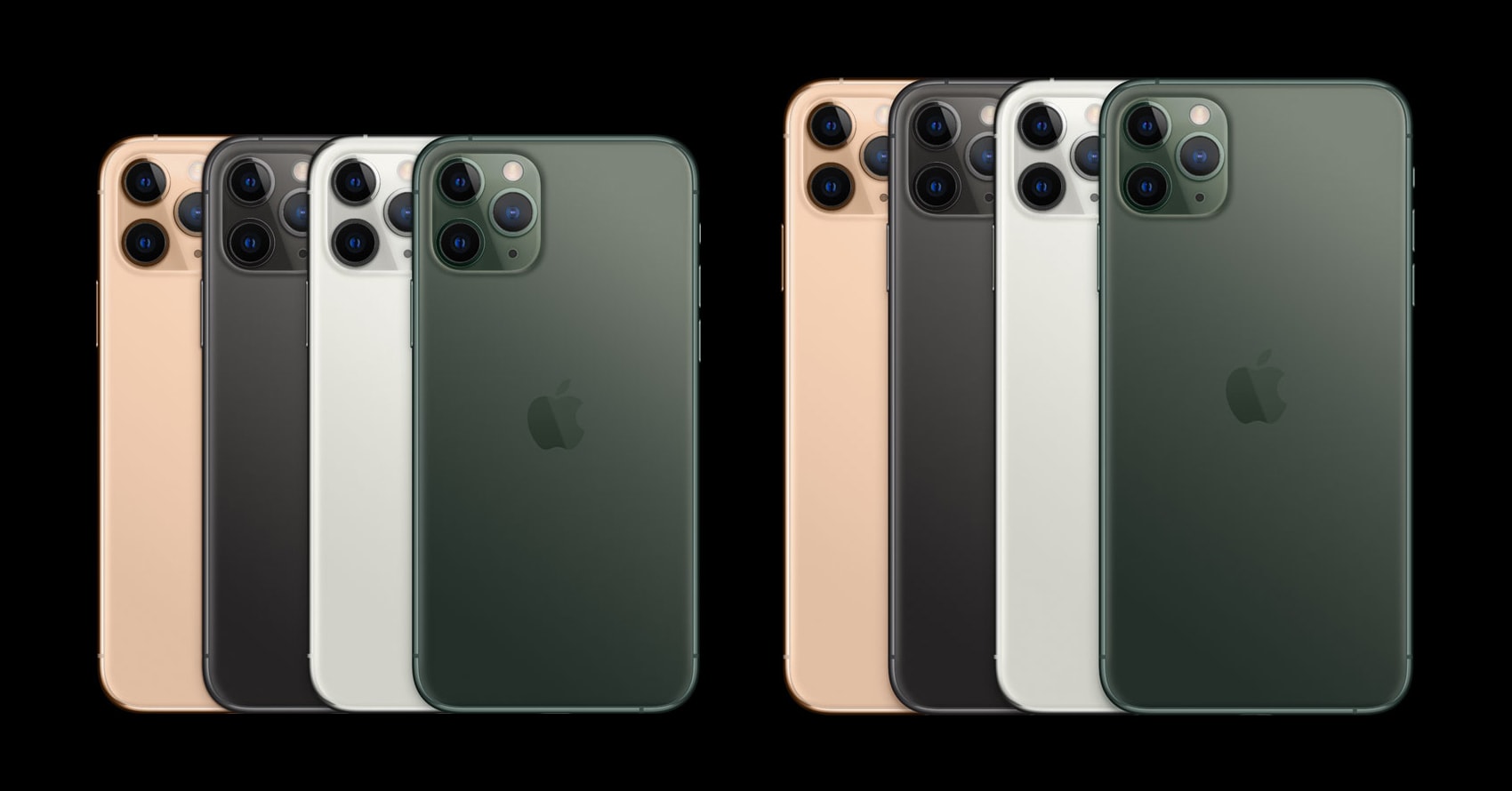 أجهزة iPhone 11 Pro و 11 Pro Max بالألوان الثلاثة