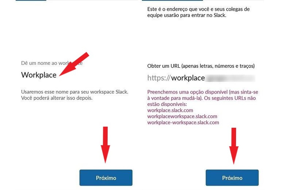 حدد مكان عملك الجديد في تطبيق Slack Photo: Reproduo / Maria Dias