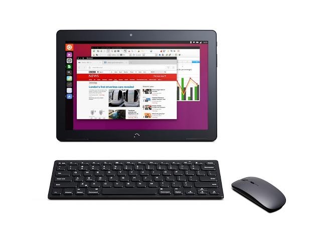 Ubuntu Tablet في وضع سطح المكتب