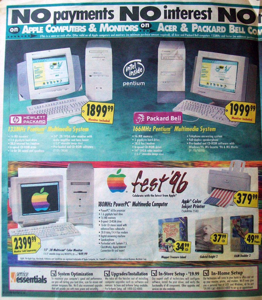 Nostalgia Moment: شاهد أنواع أجهزة الكمبيوتر التي اشترتها Best Buy في كتيب عام 1996
