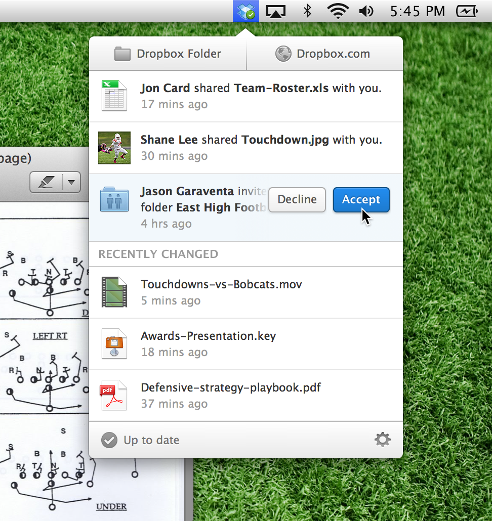 Dropbox 2.0 لنظام التشغيل Mac