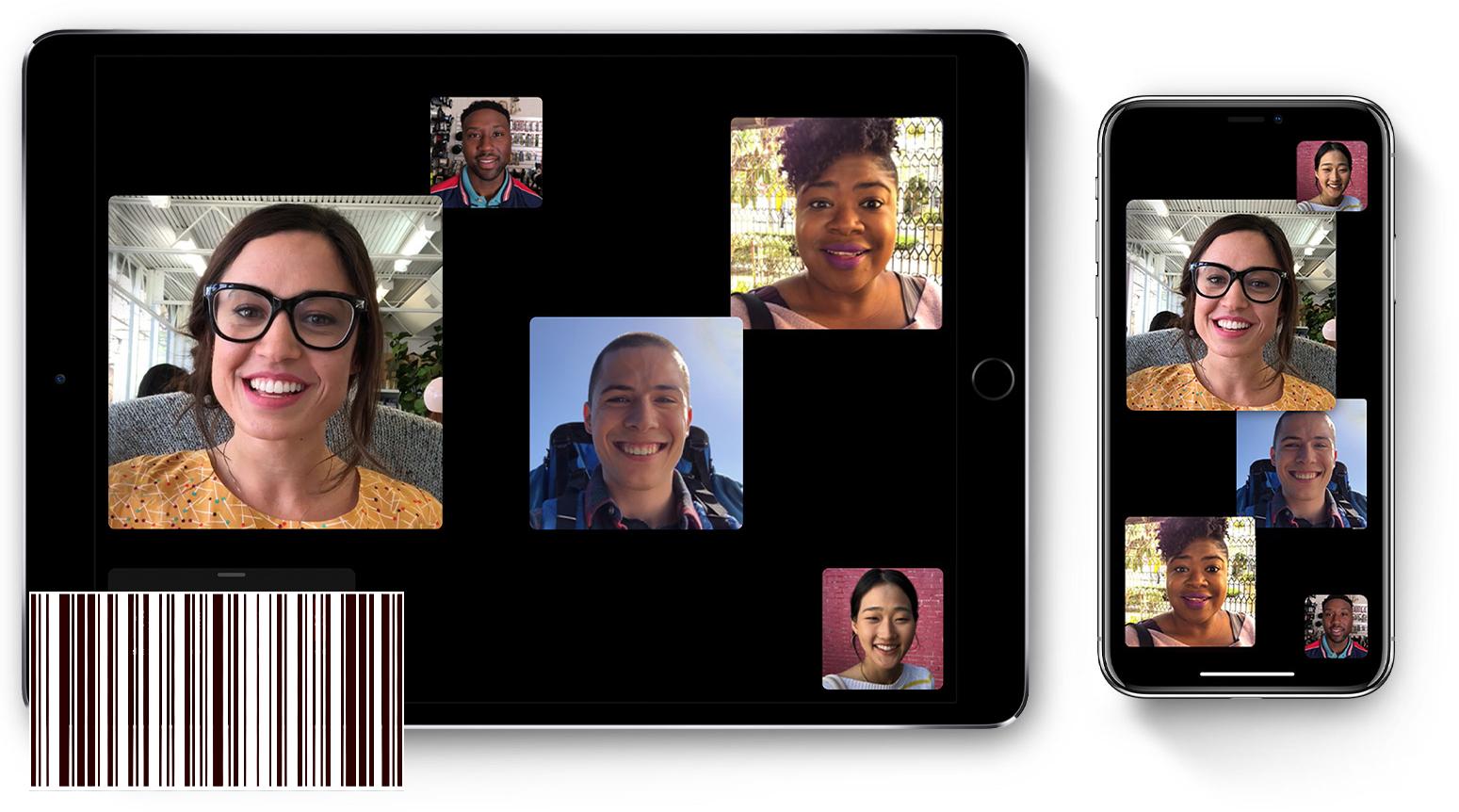 FaceTime em grupo no iPhone e iPad Pro