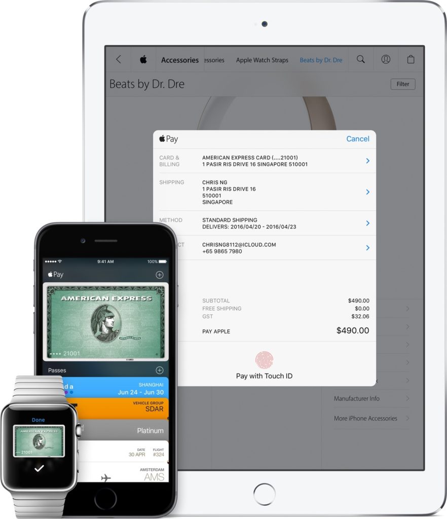 بالشراكة مع AMEX ، تم إطلاق Apple Pay في سنغافورة ؛ سيصل دعم التأشيرات قريبًا