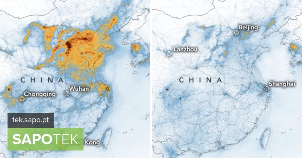 تظهر صور الأقمار الصناعية انخفاض التلوث في الصين بسبب فيروس كورونا - موقع اليوم