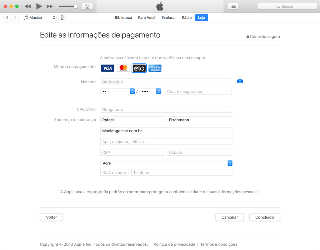 تقبل Apple الآن بطاقات ELO في متاجرها عبر الإنترنت في البرازيل