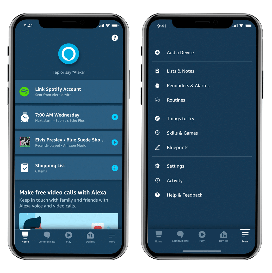 Aplicativo Alexa para iOS