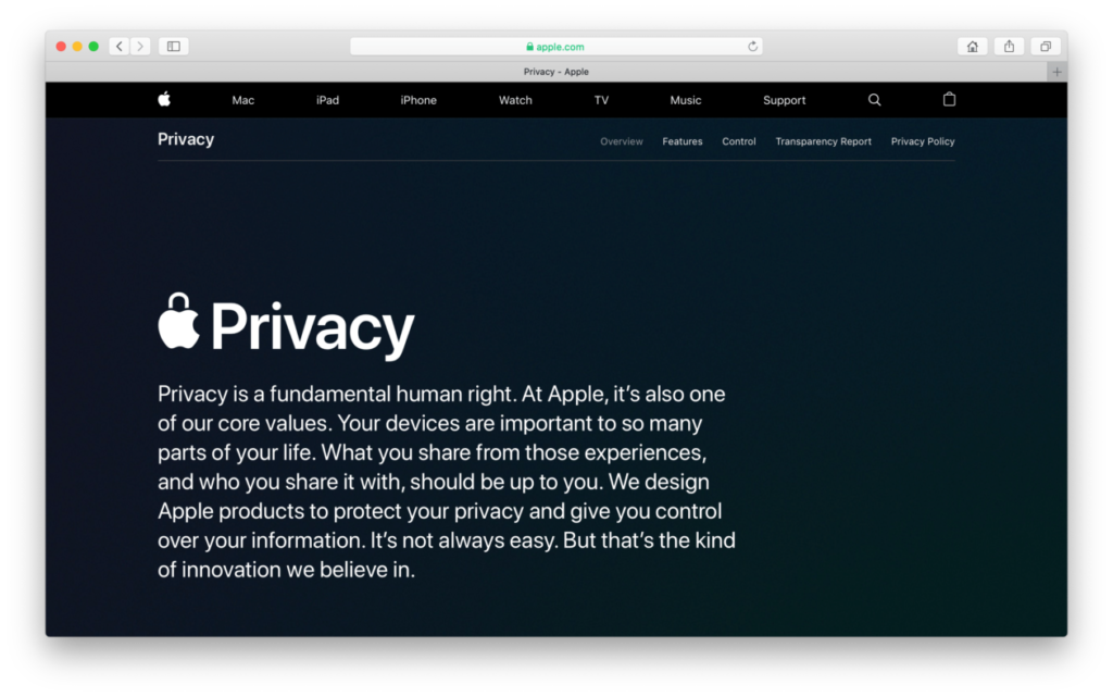 تكرر Apple التزامها بالخصوصية من خلال موقع الويب والمستندات الجديدة - MacMagazine.com