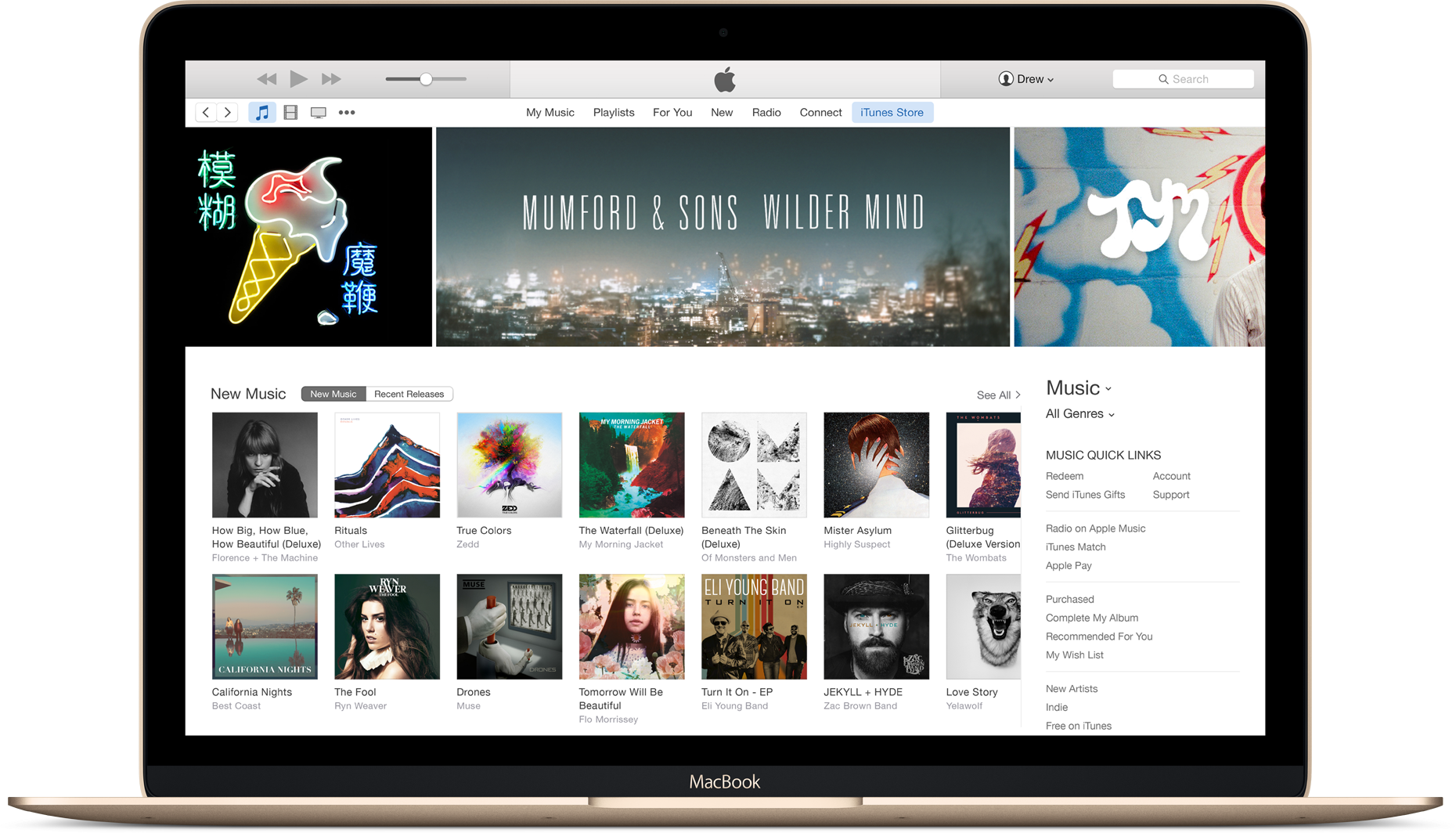 iTunes على MacBook