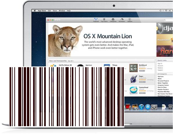OS X Mountain Lion على Mac App Store على MacBook Air