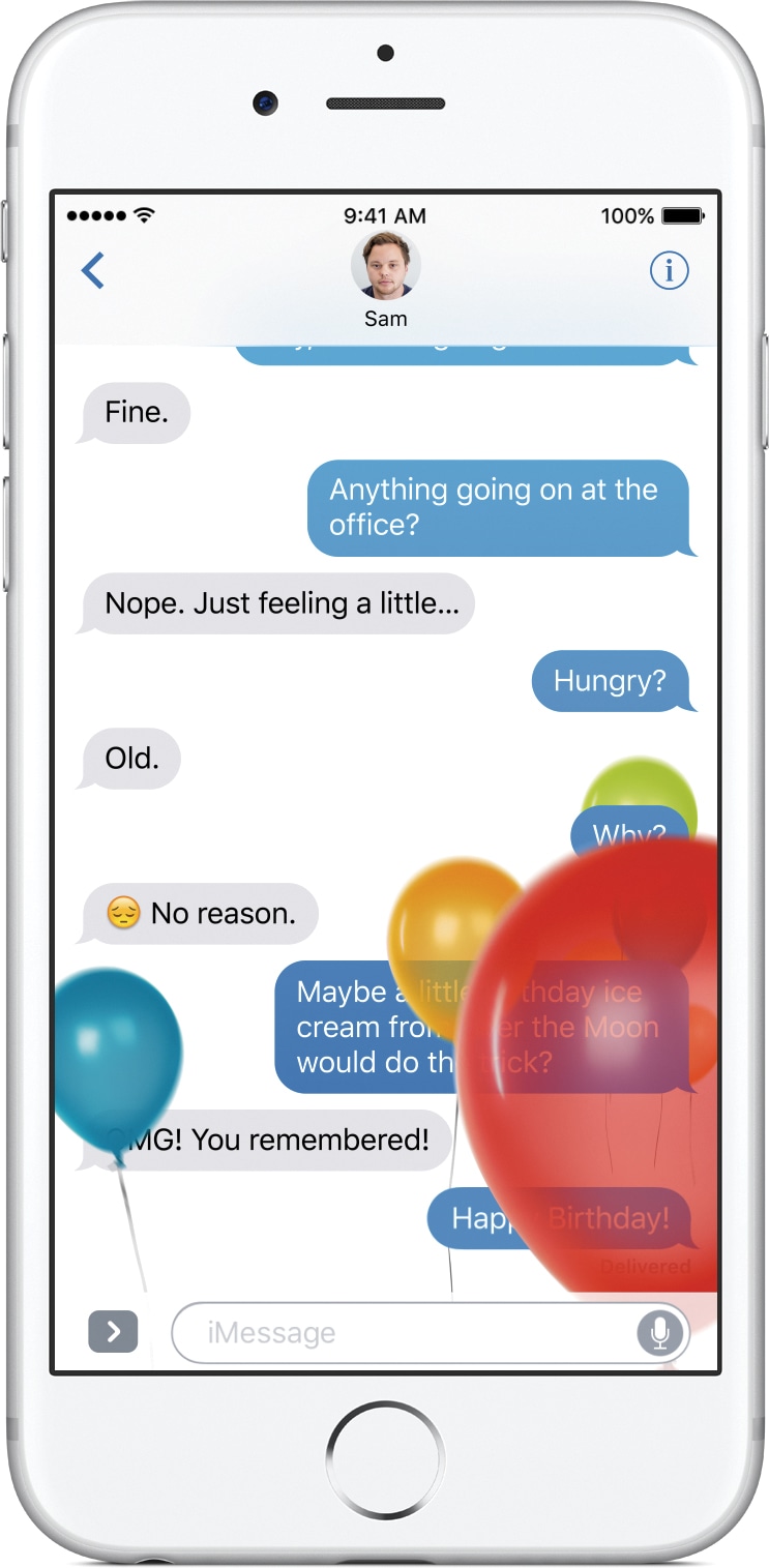 رسائل IOS 10 على iPhone