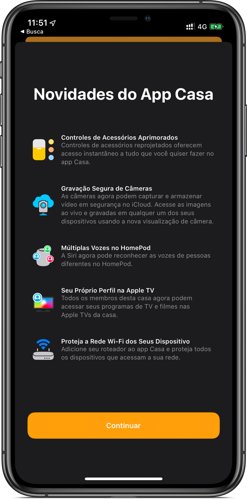 تطبيق Casa على iOS 13