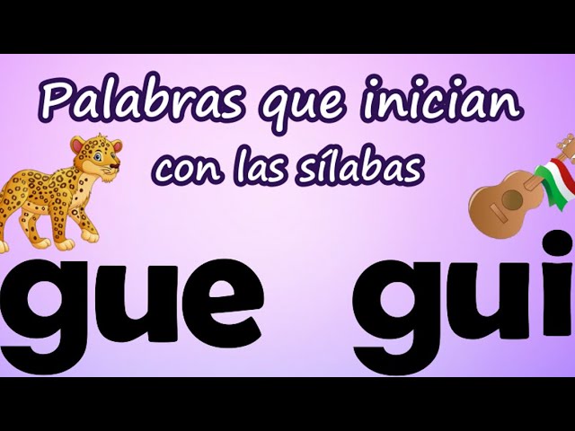 100 palabras con gue